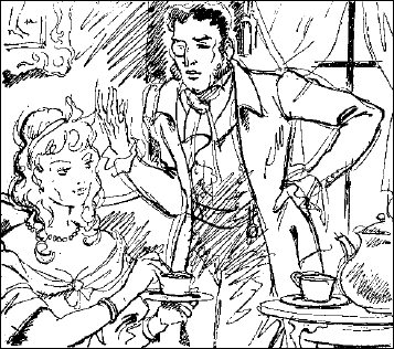 Le petit salon, la marquise et le comte